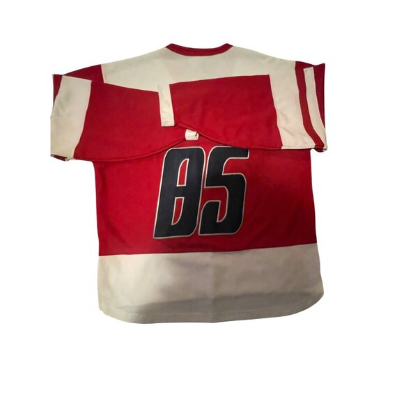 JNCO Red & White Mesh Long Sleeve Hockey Jersey Size XXL Sports USA - Picture 15 of 15